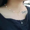 New Korean version natural freshwater pearl necklace for women, 14K hand-woven starry sky pearl multi-purpose necklace Specification image